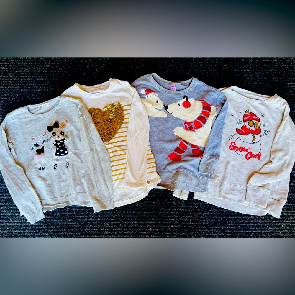 Bundle of Kids Graphic Sweatshirts - Gray and White